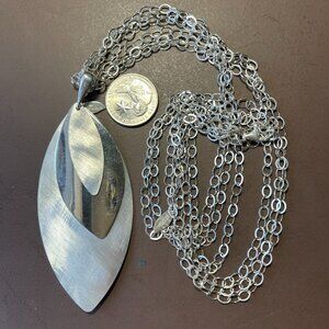 Paola Valentini LARGE Layered MCM Vintage Sterling Silver Necklace